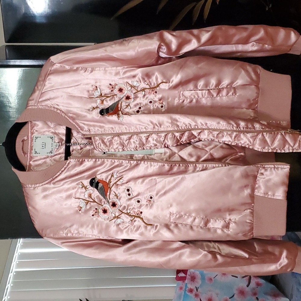 Silk Bomber Jacket Embroidered